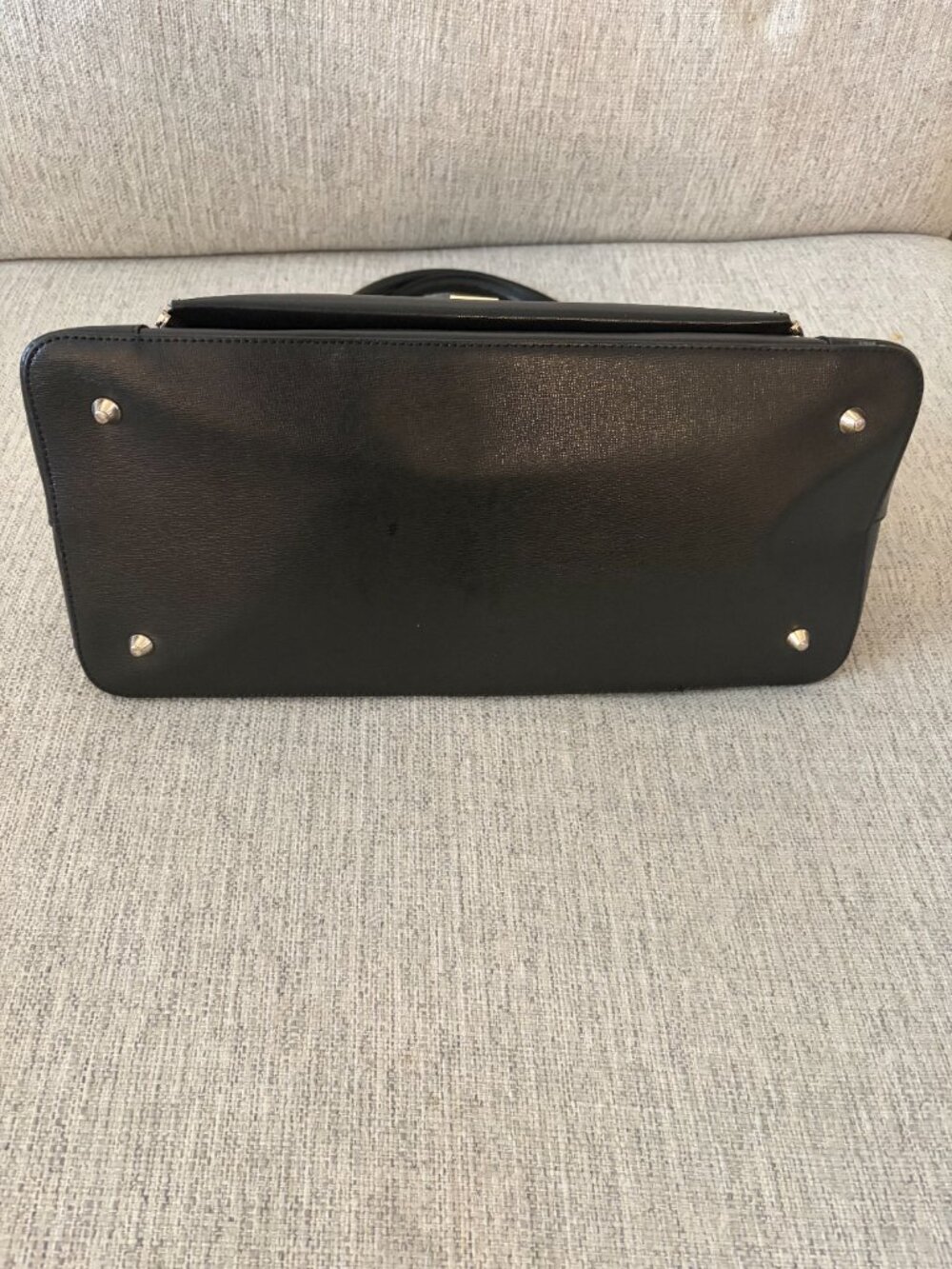 Classic Italian Leather Black Cromia Satchel w/Removeable Clutch and Purse Pouch - Picture 6 of 16